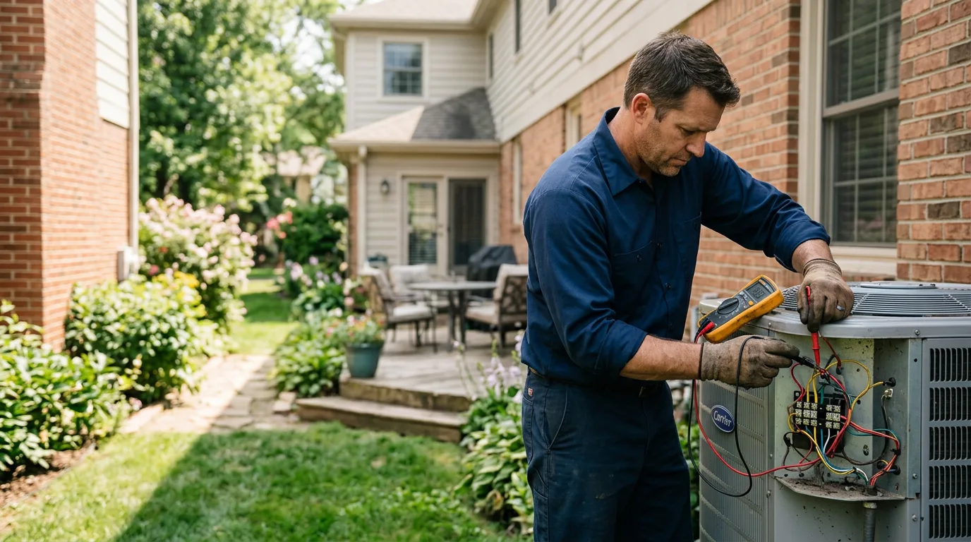HVAC technician working near Carrizo Springs, TX